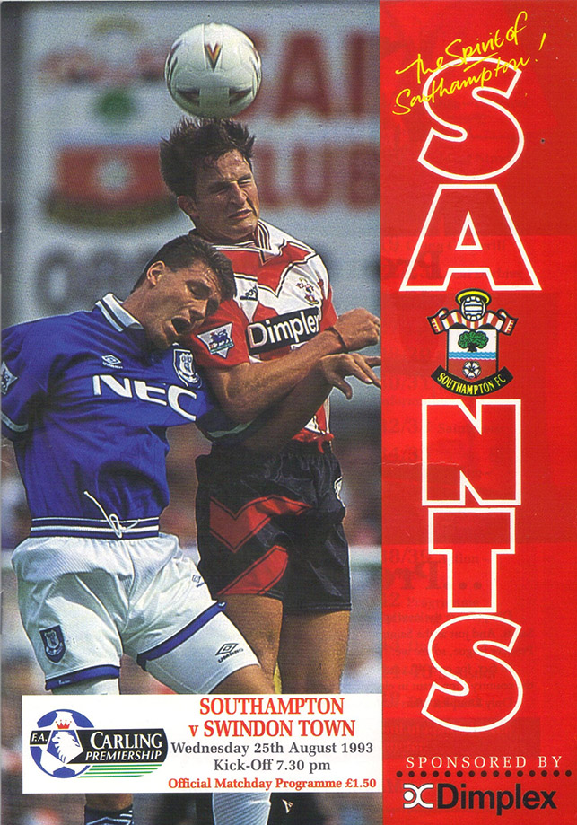 <b>Wednesday, August 25, 1993</b><br />vs. Southampton (Away)